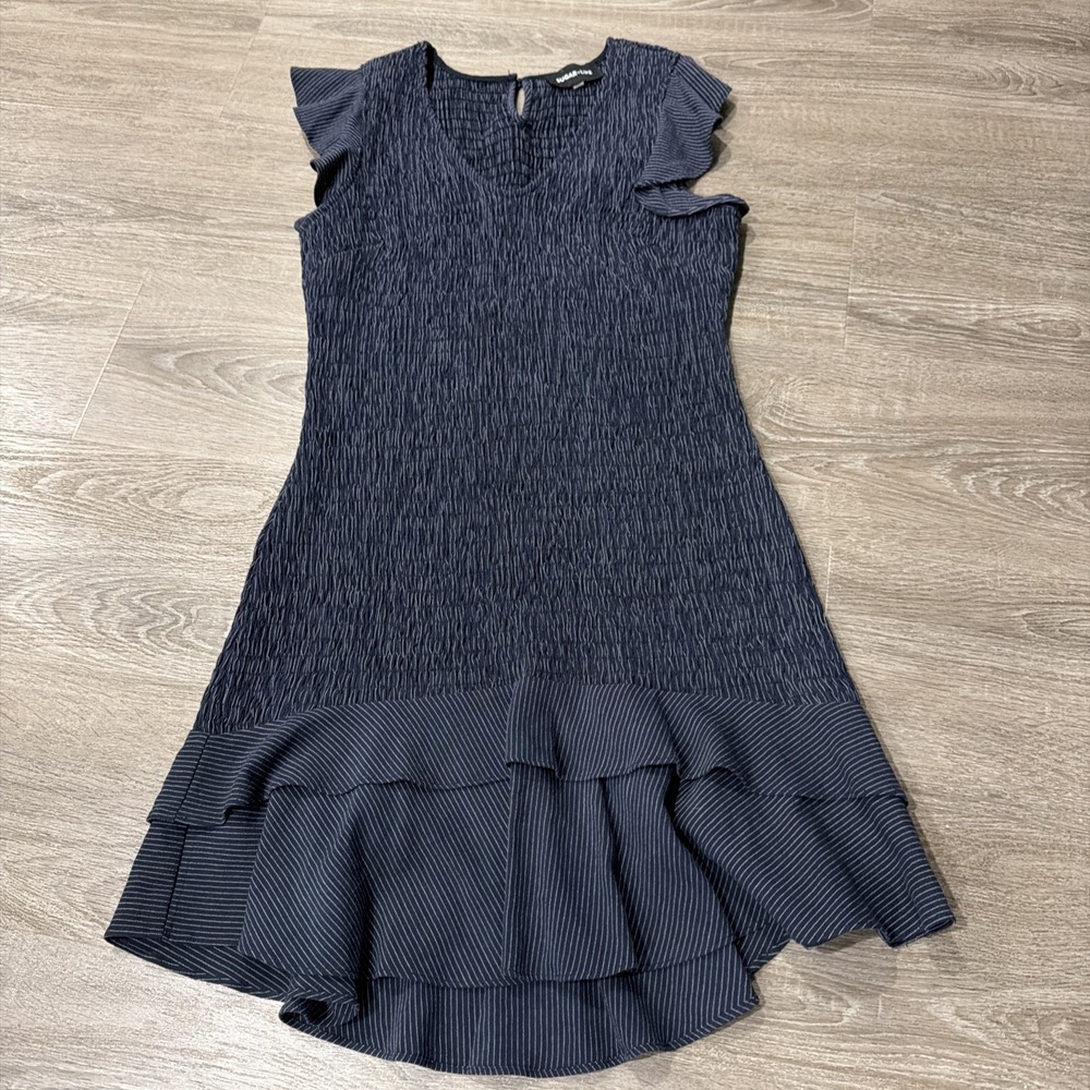 Sugar Lipz Dress Sz XS V-Neck Flutter Sleeve Ruffle Hem Knee Length